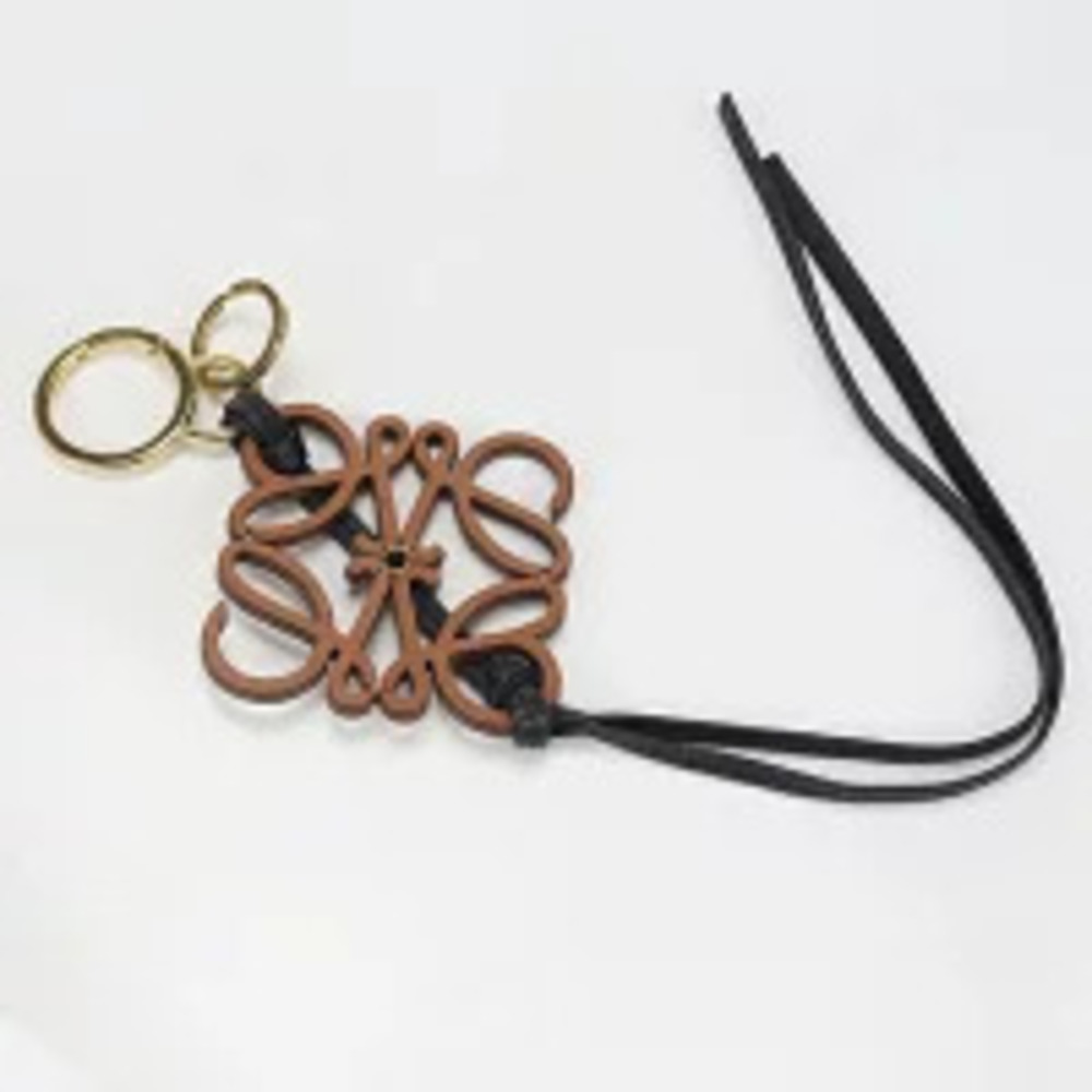 Loewe Bag Charm Brown Anagram Brown